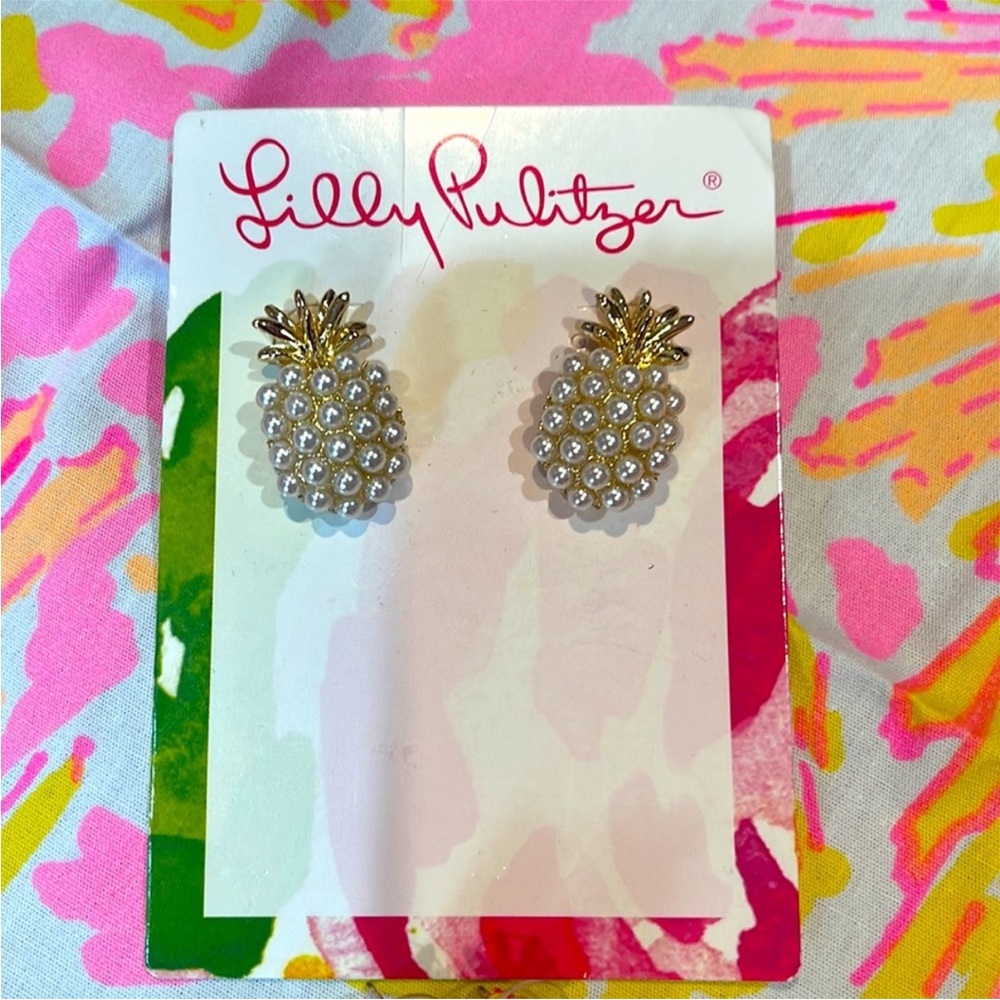 Lilly Pulitzer Pineapple Pearl Earrings